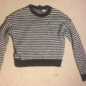 Striped cropped sweater